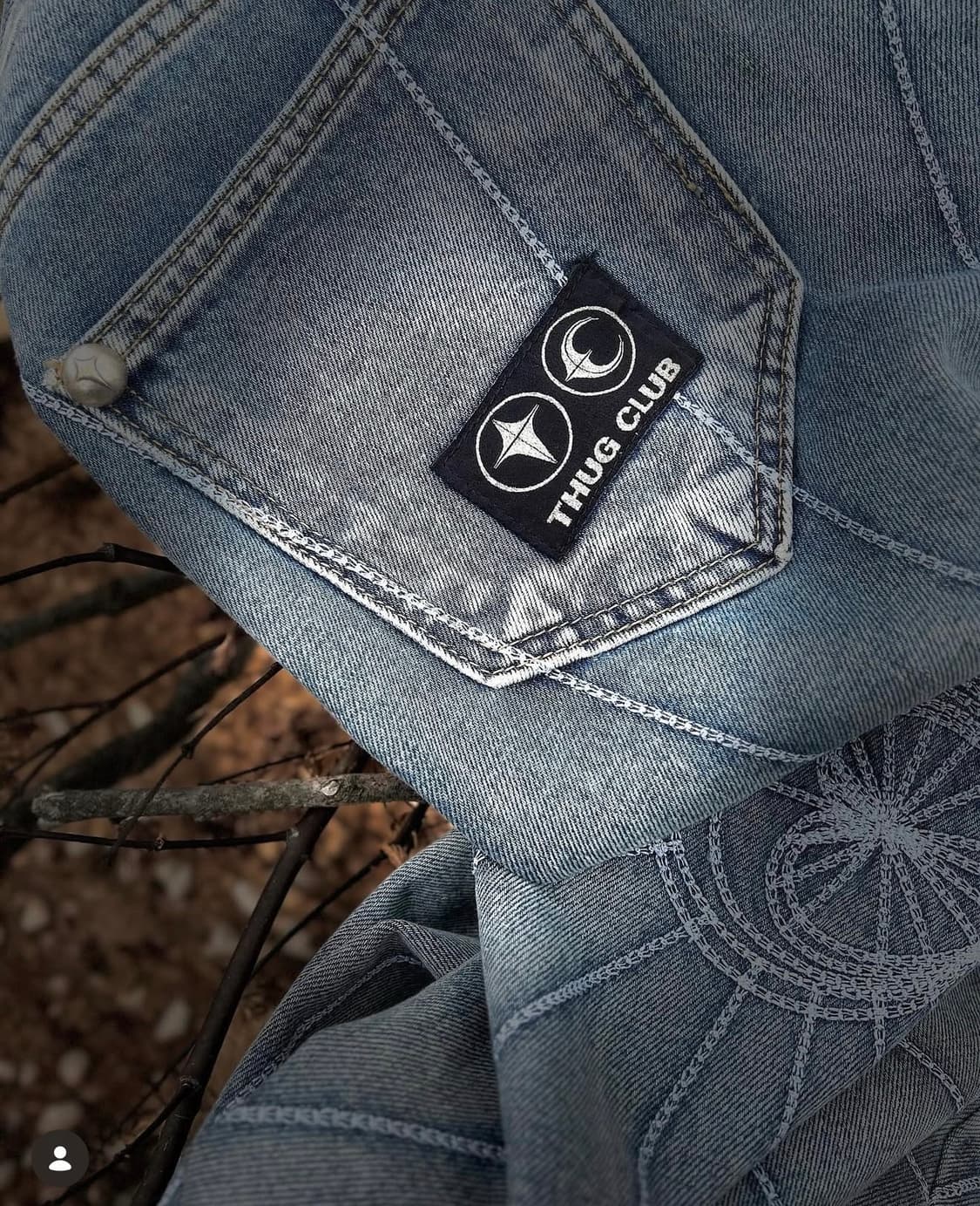 떠그클럽 체인 스티치 데님팬츠 블루 -2size- 미착용 새상품 상품이미지4