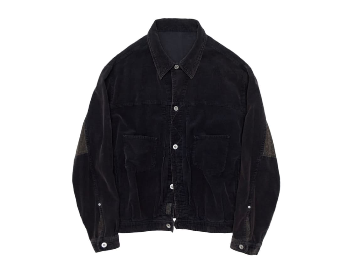 [4] 폴리테루 페이즐리 트러커 자켓 다크퍼플네이비 상품이미지1