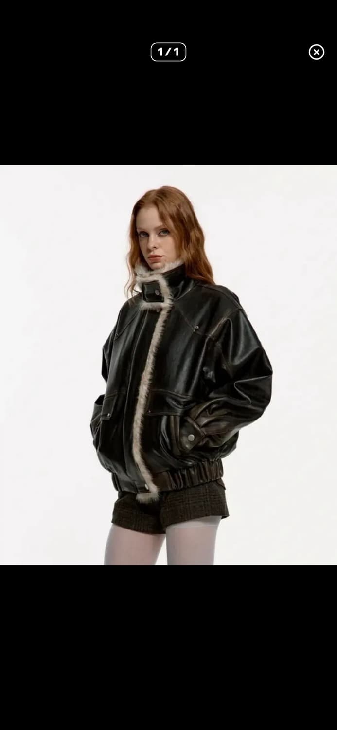 러프넥 무스탕 상품이미지1