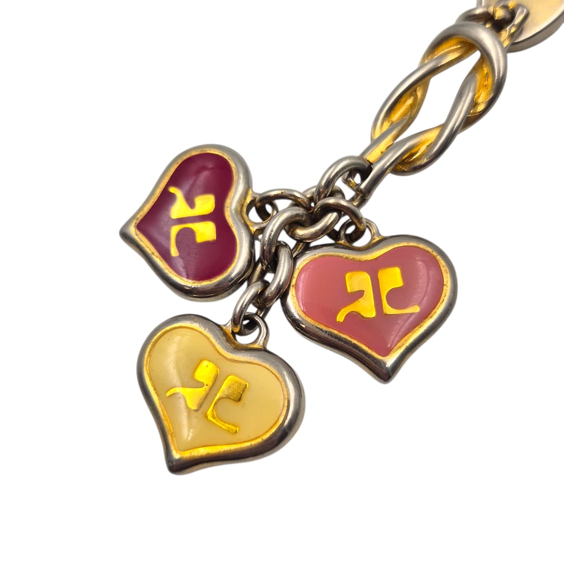 90s 꾸레쥬 하트 에나멜 레이어드 키링 상품이미지3