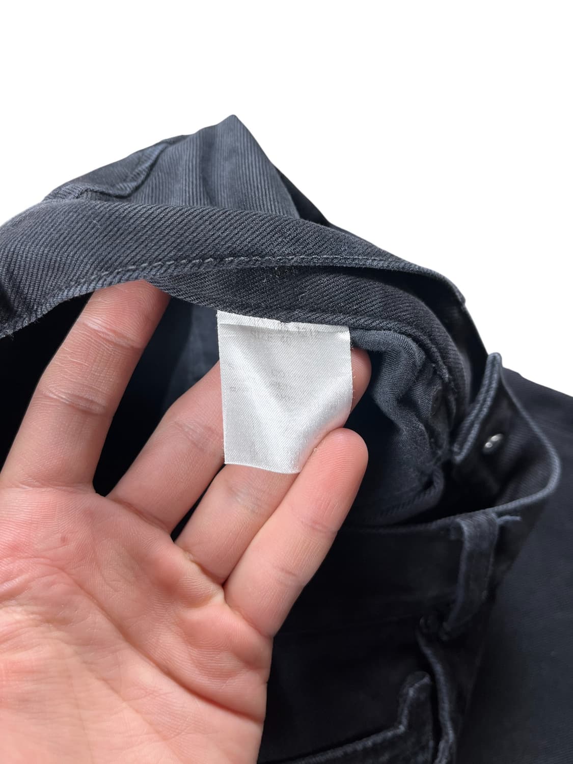 Vintage 지퍼 디테일 블랙 데님팬츠  상품이미지3