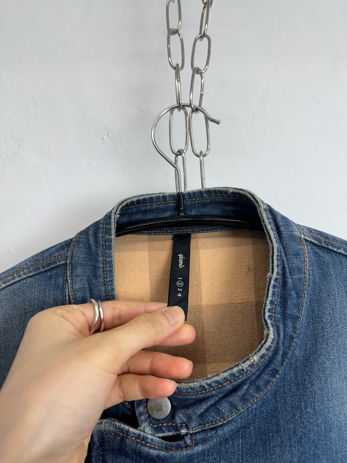 Glamb Waxed Sleeve Denim Rider Jacket 상품이미지8