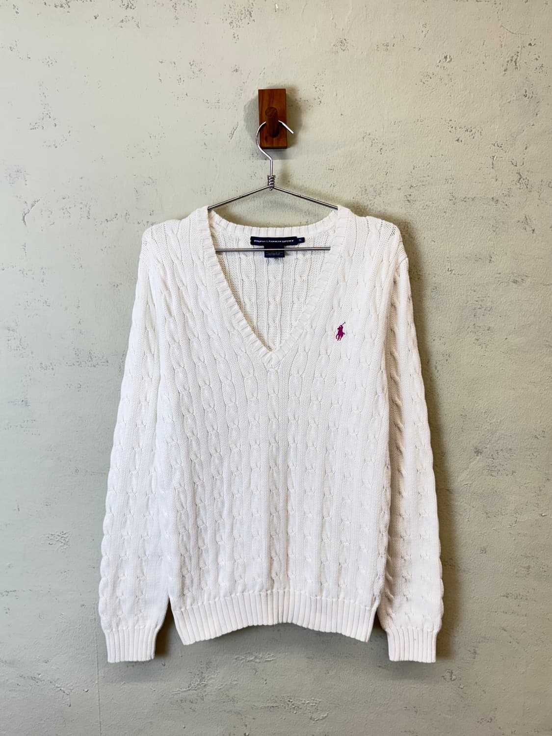 폴로랄프로렌 빈티지 화이트 케이블 니트 상품이미지1