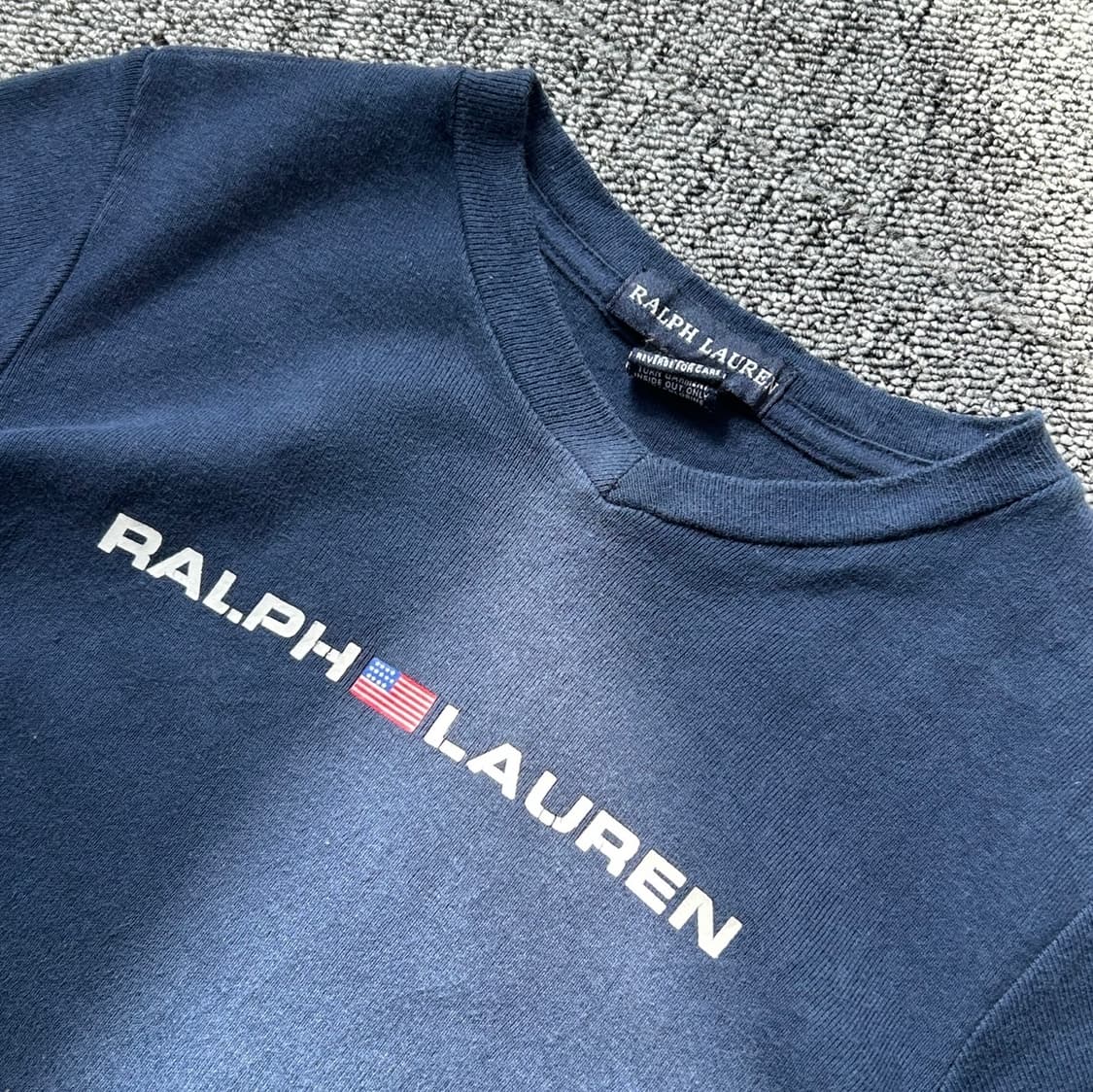 랄프로렌 네이비 레터로고 반팔티셔츠  상품이미지4