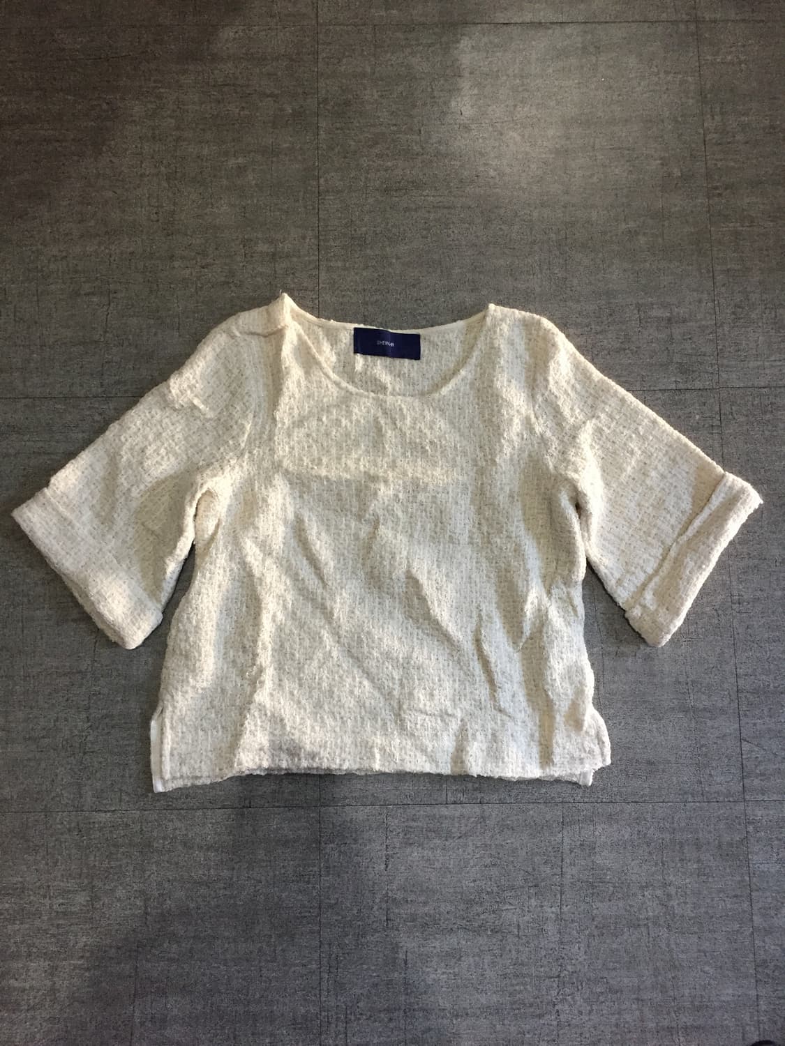 일본빈티지 Sheinar 달천깔페어리 트위드 5부 블라우스티셔츠 상품이미지1