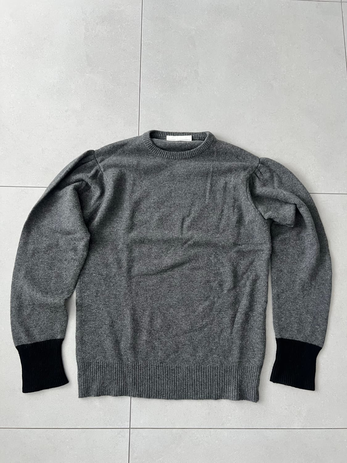 랜덤아이덴티티 울캐시 니트 그레이 XL 상품이미지1