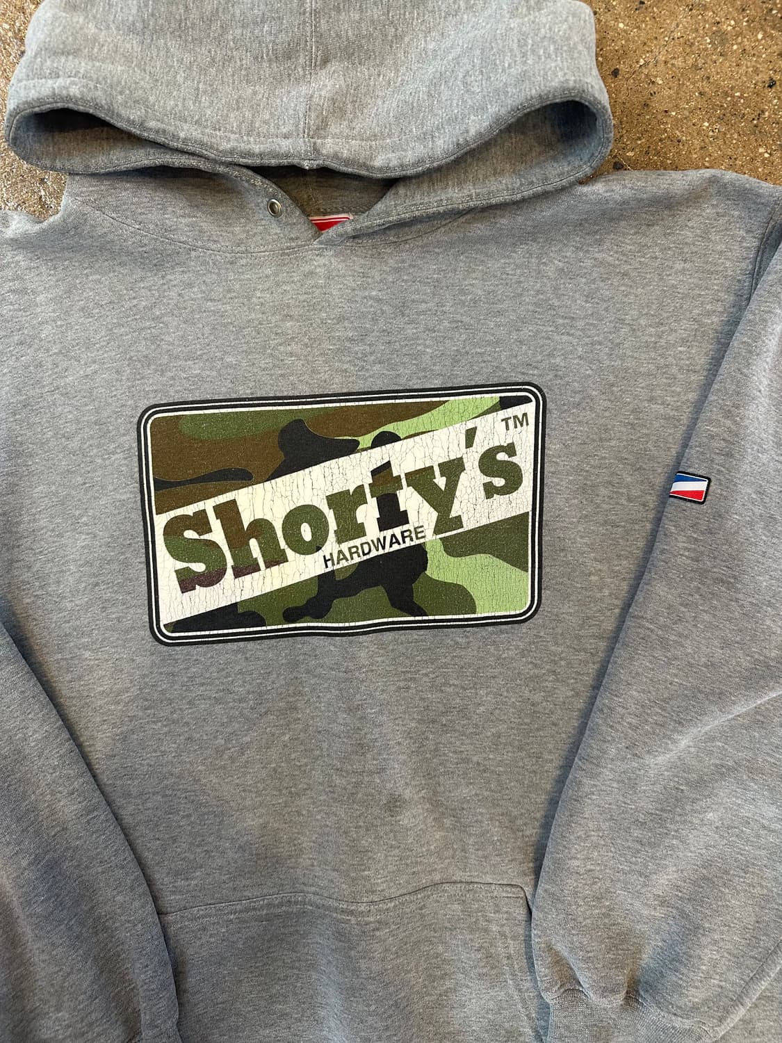90s 빈티지 쇼티스 카모 박스로고 후드 티셔츠 상품이미지2