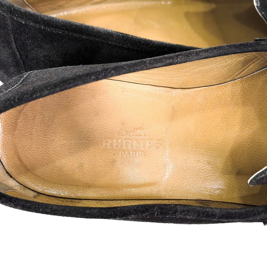 [40] Hermes 에르메스 남성 H 로고 스웨이드 모카신 로퍼 상품이미지8
