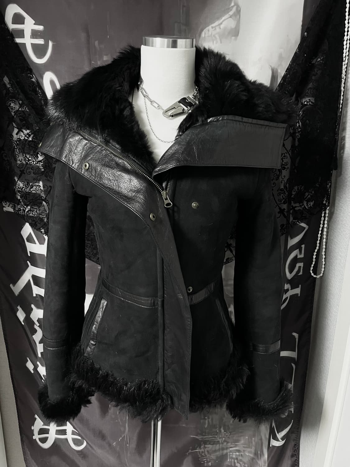 Jpn일본빈티지레더퍼무스탕자켓다크웨어락시크릭오웬스디올하이엔드00s2010 상품이미지1