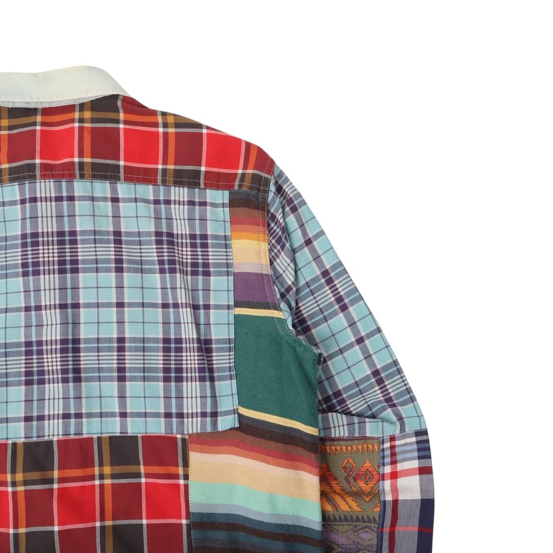 데님앤서플라이 패치워크 체크 셔츠 상품이미지6