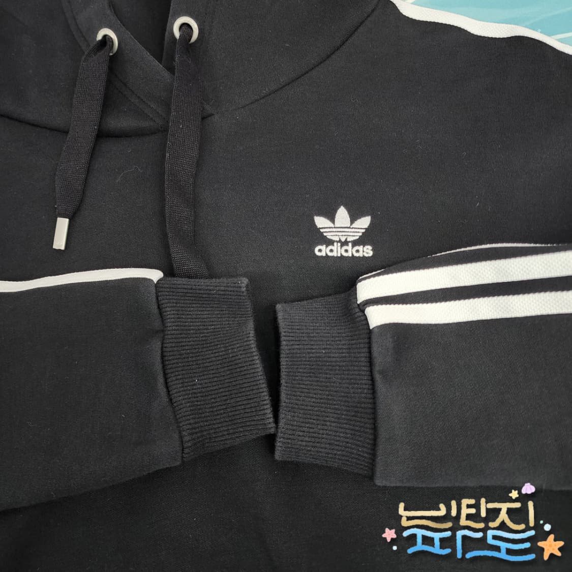 100 아디다스 삼선 크롭 여성 후드티 상품이미지4