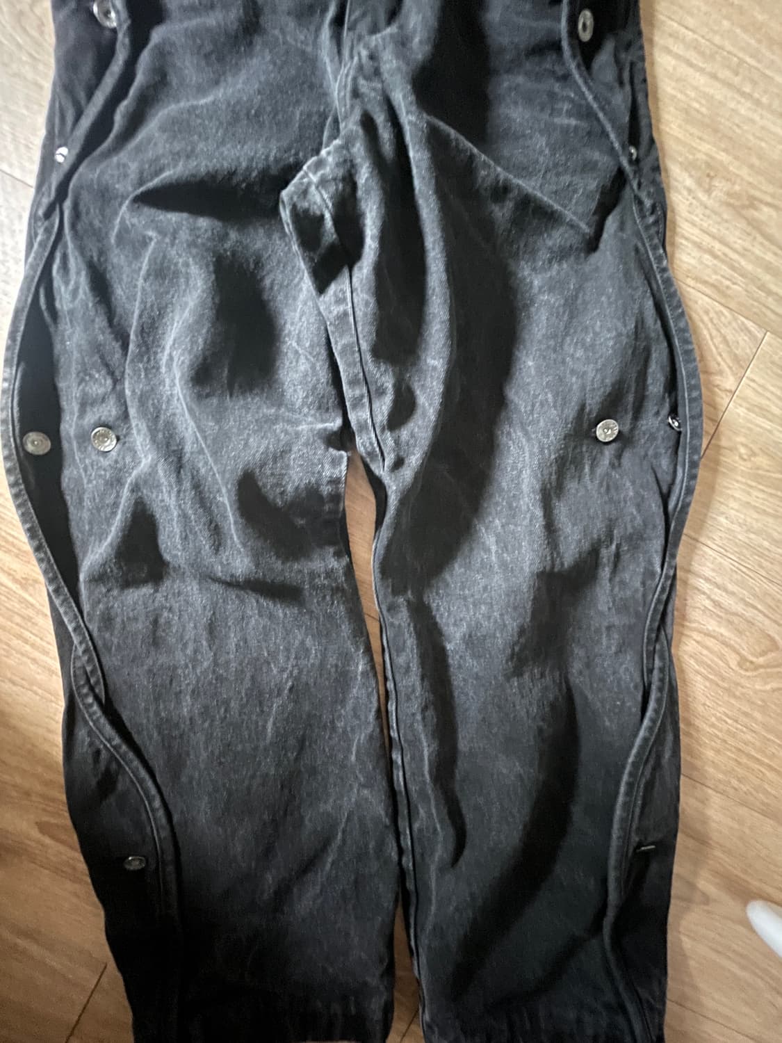 (1)산산기어 코튼 웨이브 팬츠 블랙 상품이미지4