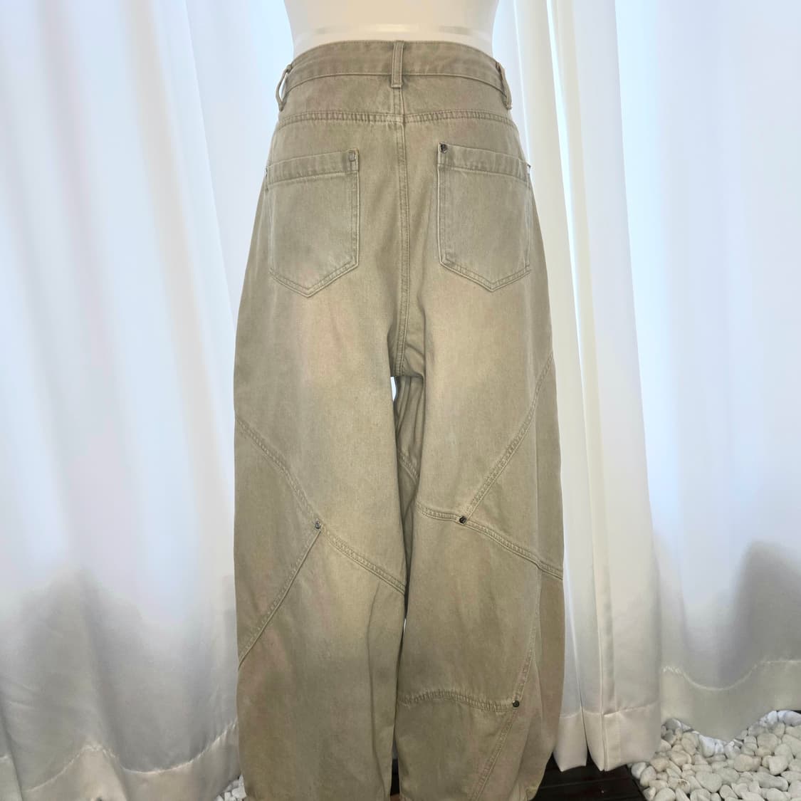 트래블 밀 데님 리벳 벌룬 팬츠 상품이미지2