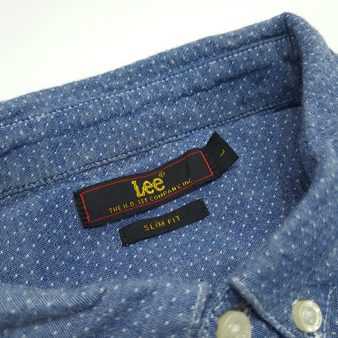 CN680 L LEE 리 블루 도트 슬림핏 긴팔 셔츠 남방 상품이미지4