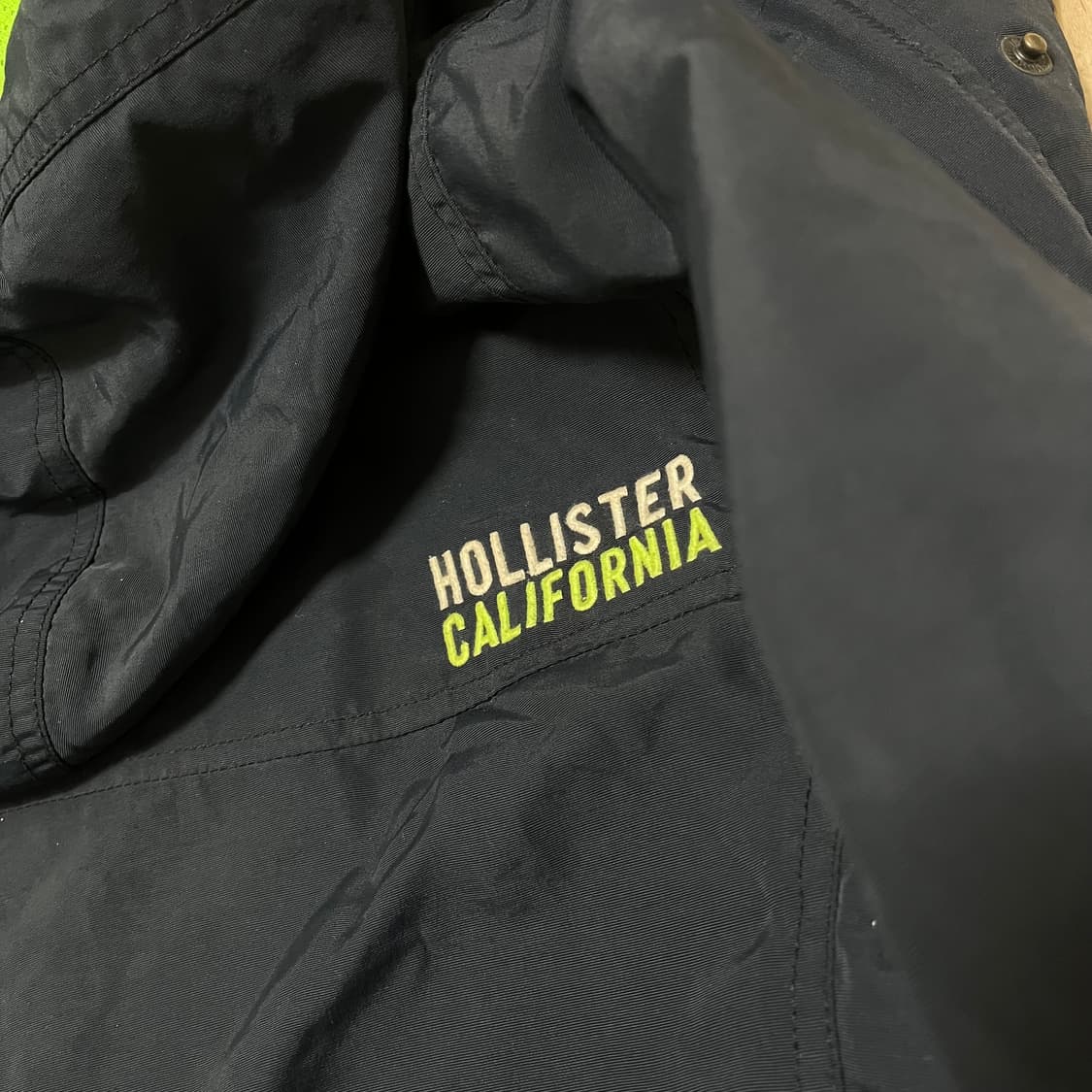 홀리스터 Hollister 로고 자수 후드 바람막이 자켓 L/100 상품이미지7