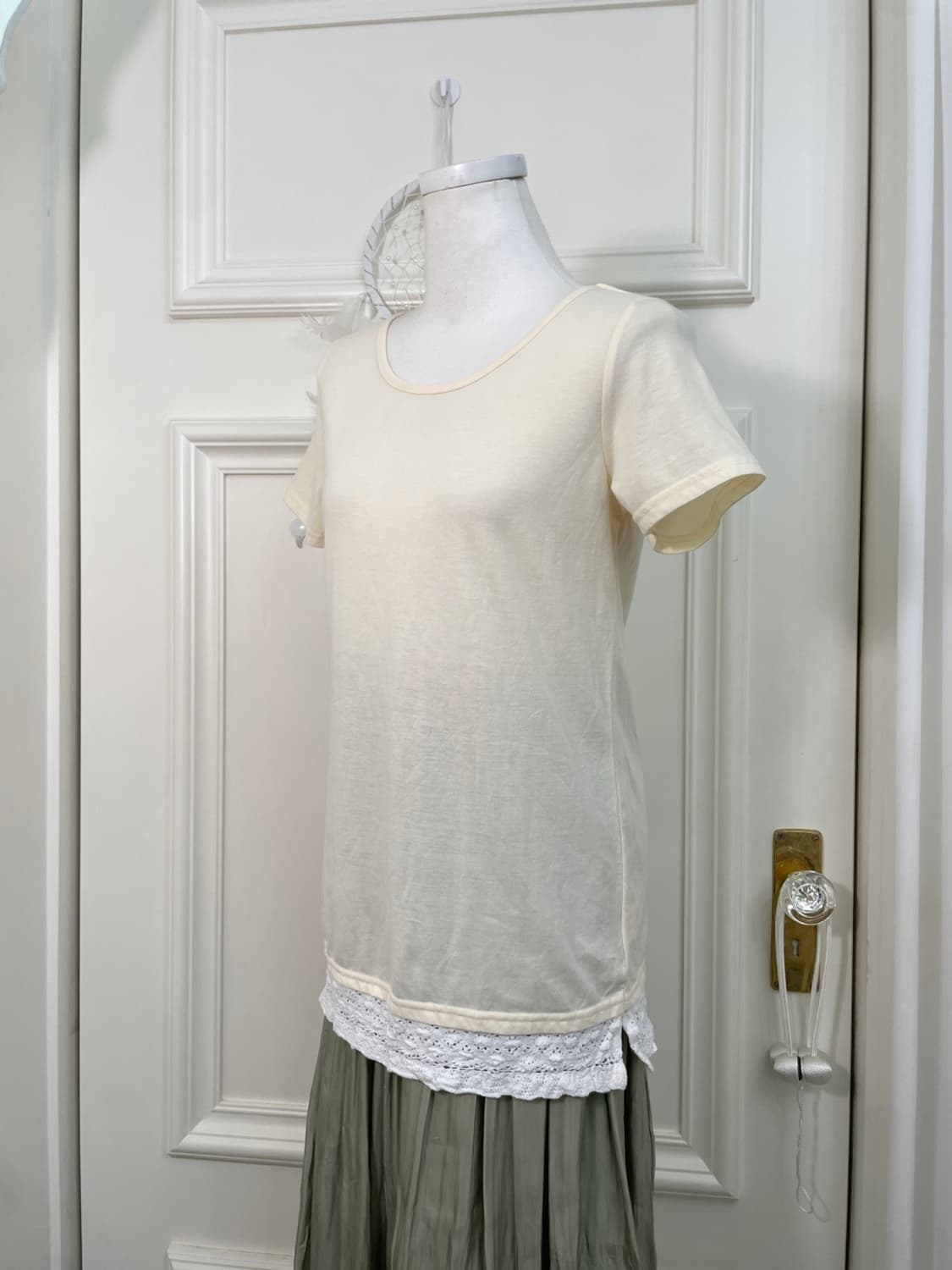 ivory crochet basic cardigan&sheer yello 상품이미지9