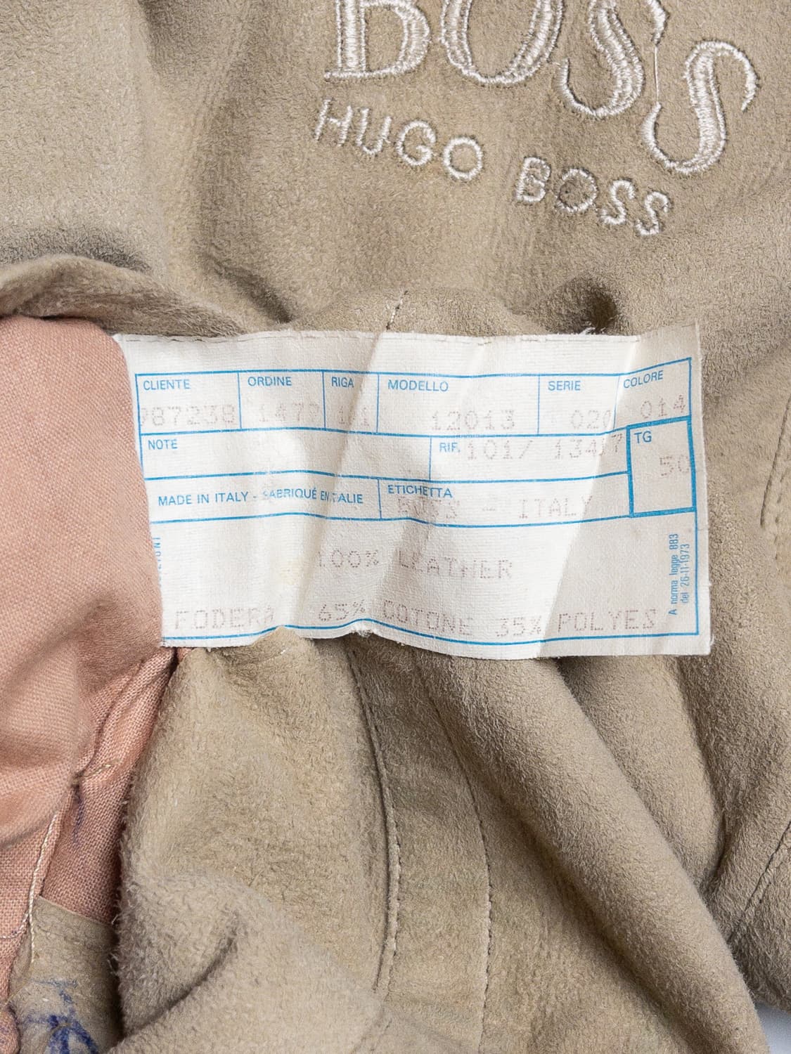 80’s Hugo Boss 스웨이드 레더 봄버 자켓 상품이미지9