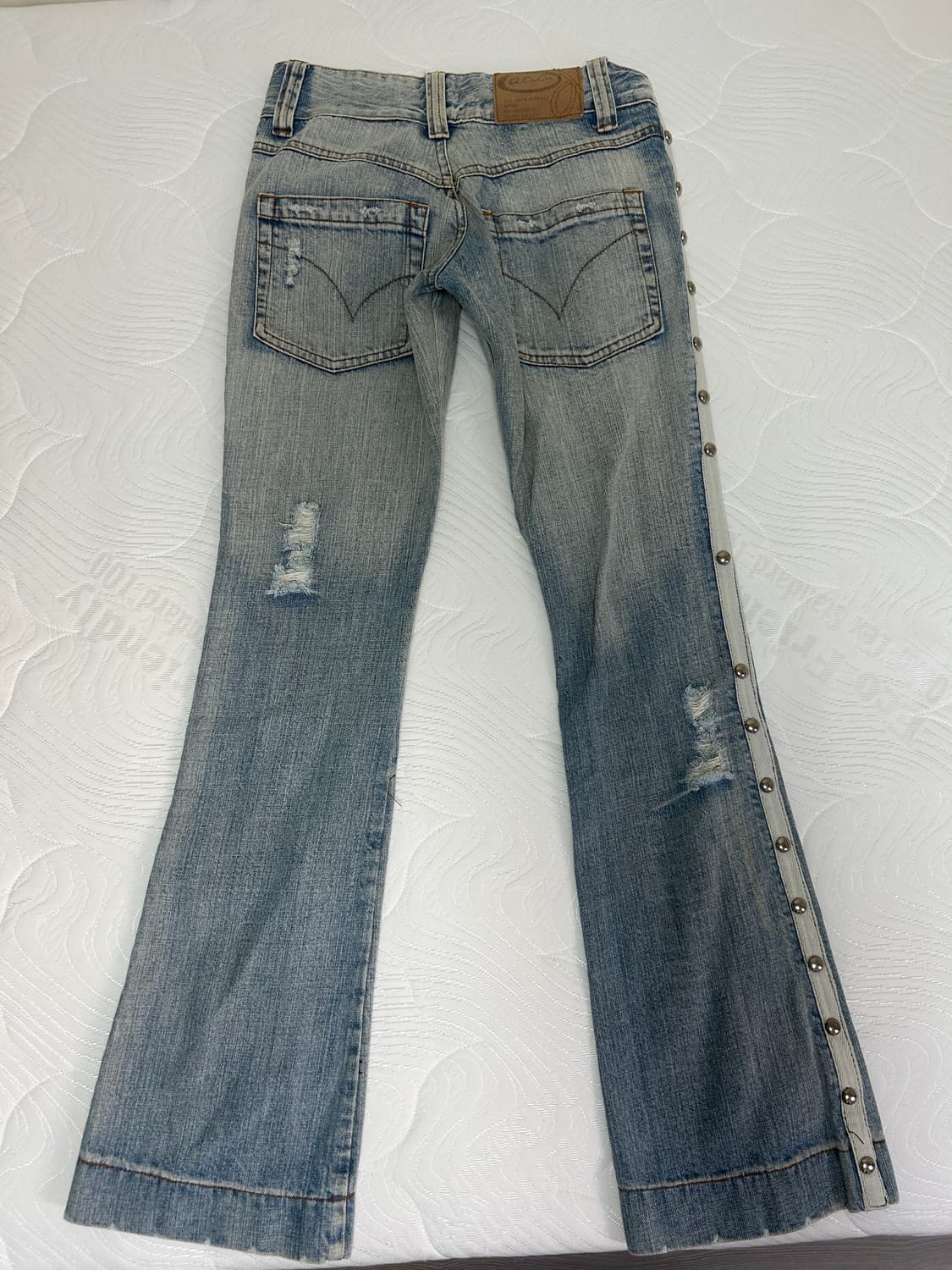 빈티지 큐빅 찡 청바지 부츠컷 연청 워싱  상품이미지2