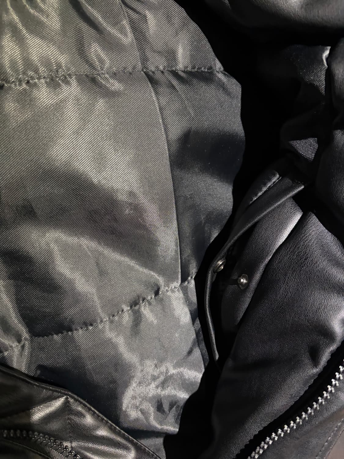 ZARA 자라 블랙 에코 레더 봄버 자켓 M 상품이미지5