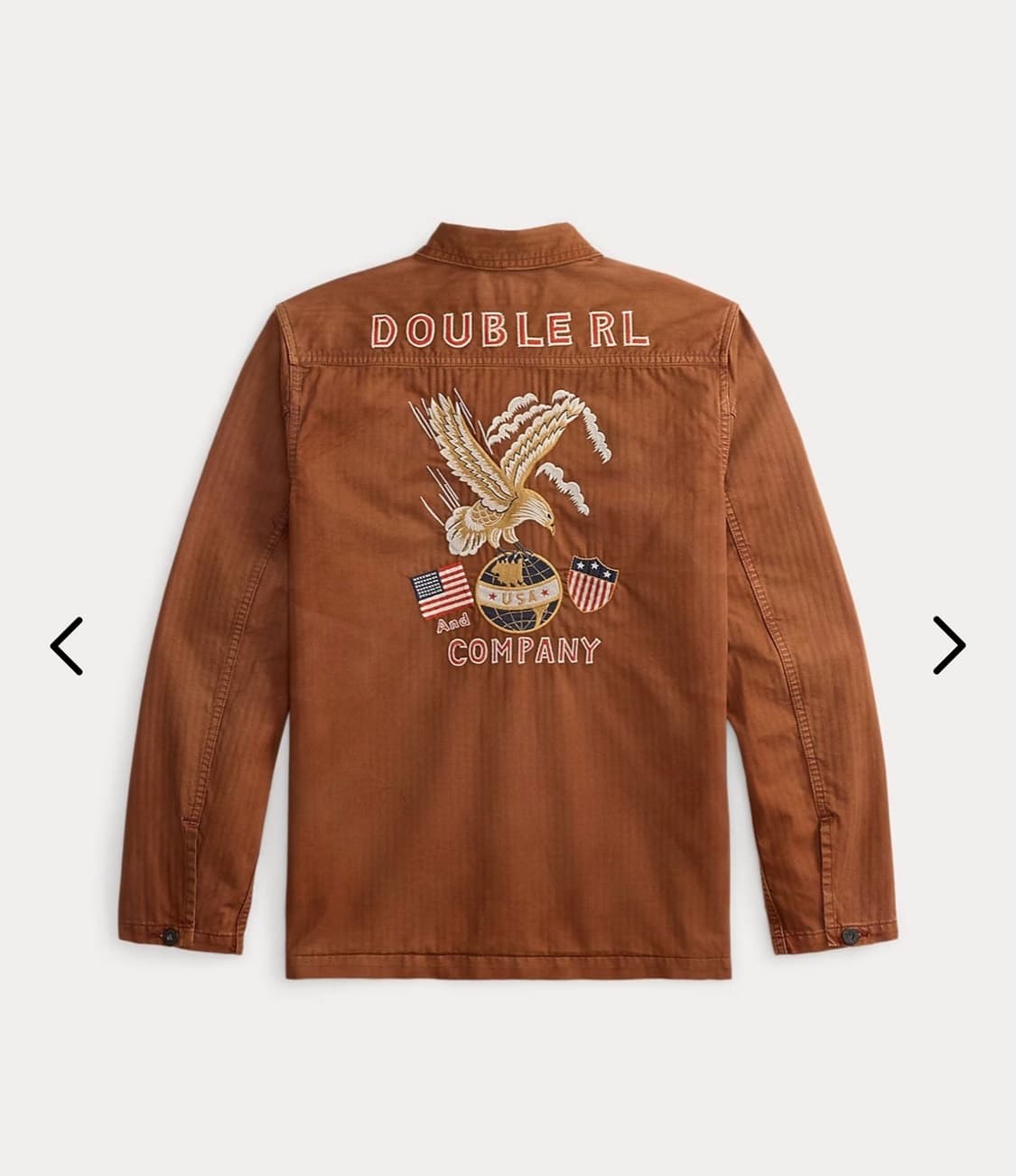 rrl 임브로이더 헤링본 트윌 오버셔츠 상품이미지1