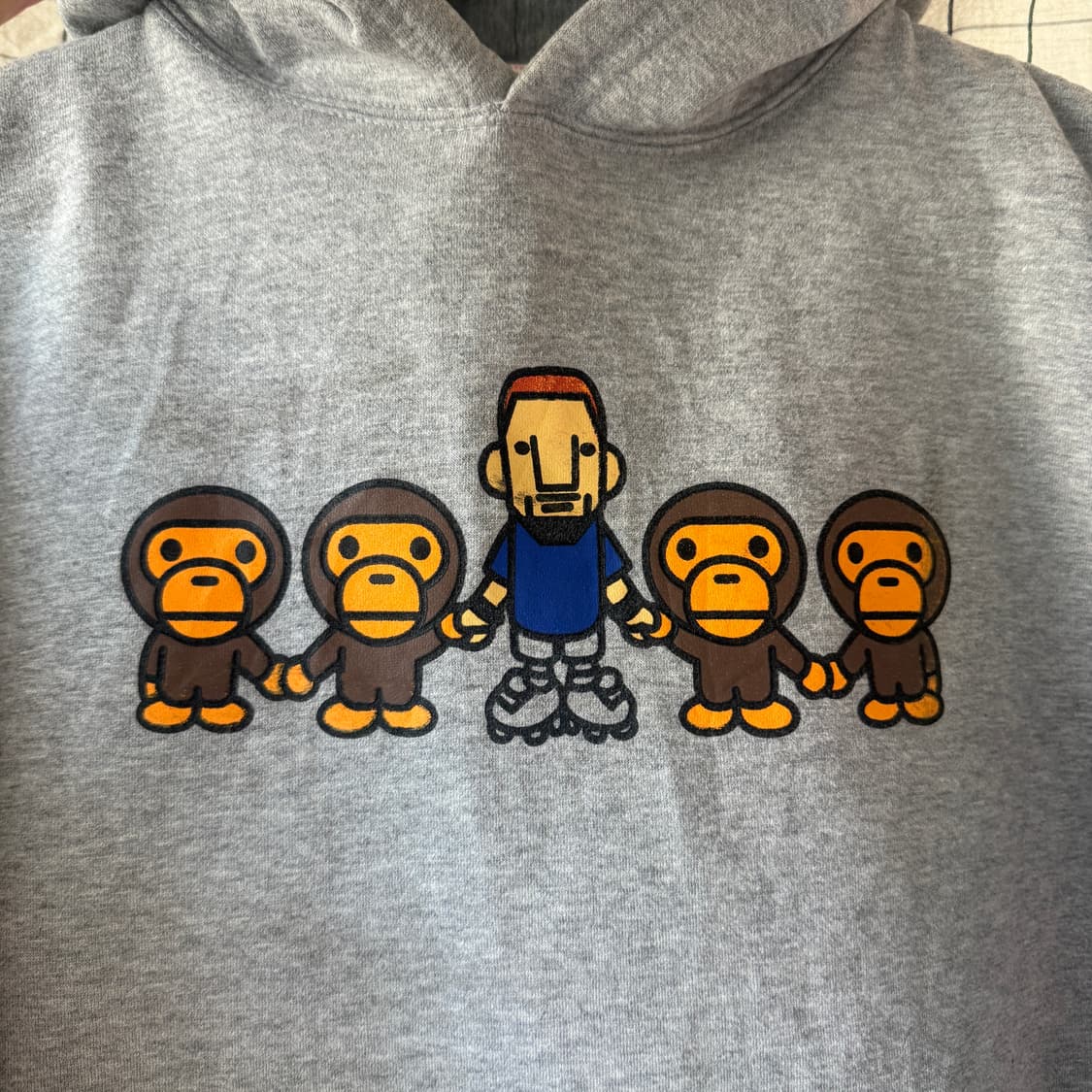 빈티지 베이프 마일로 후드티 상품이미지3