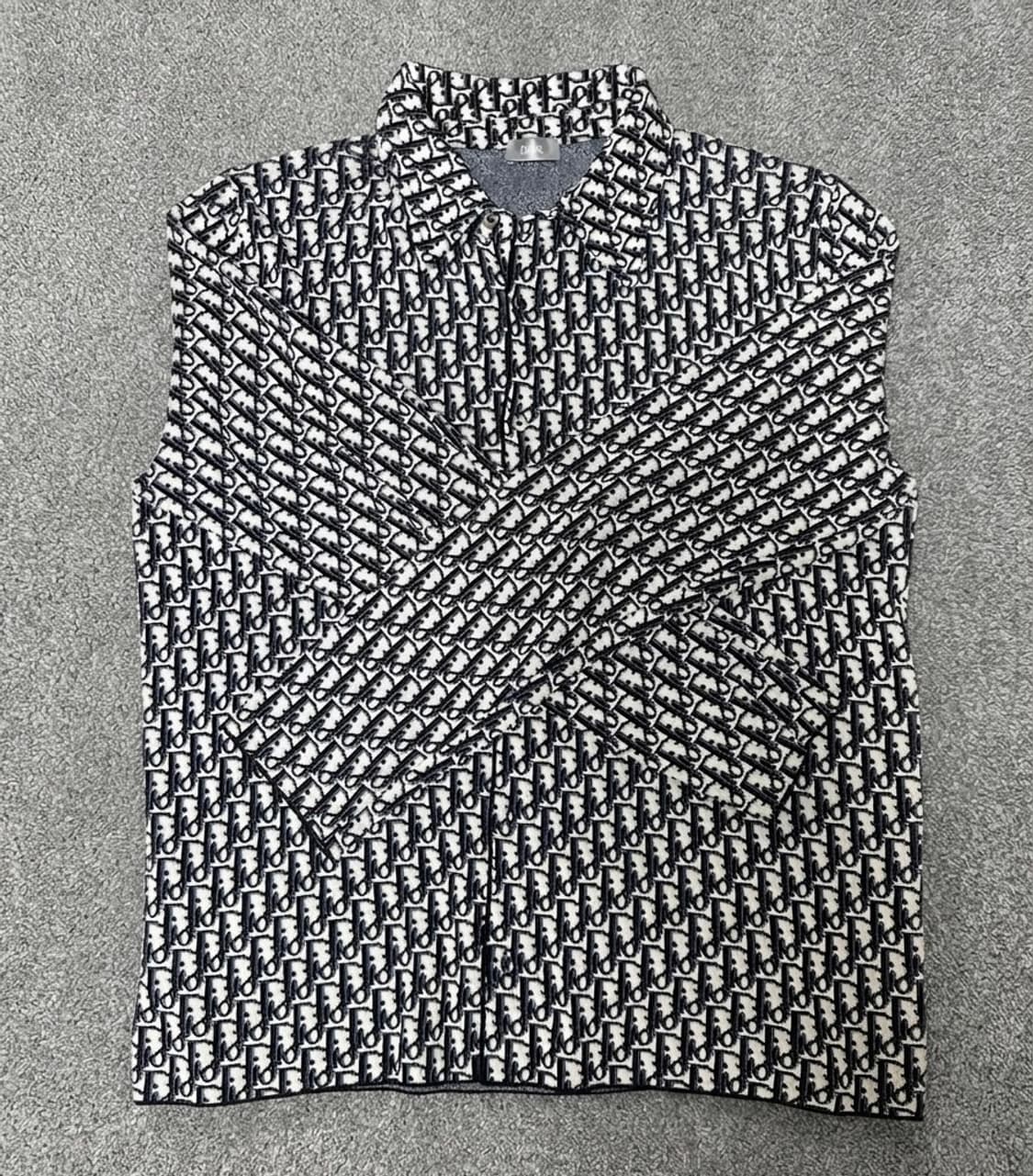 [새상품급/정품] 디올 오블리크 코튼 니트 셔츠 상품이미지1