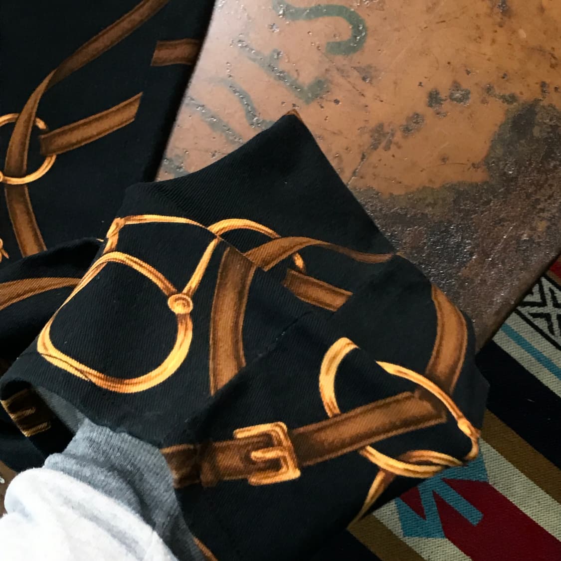 폴로랄프로렌 블랙 체인 프린팅 팬츠 허리 31 사이즈 상품이미지6