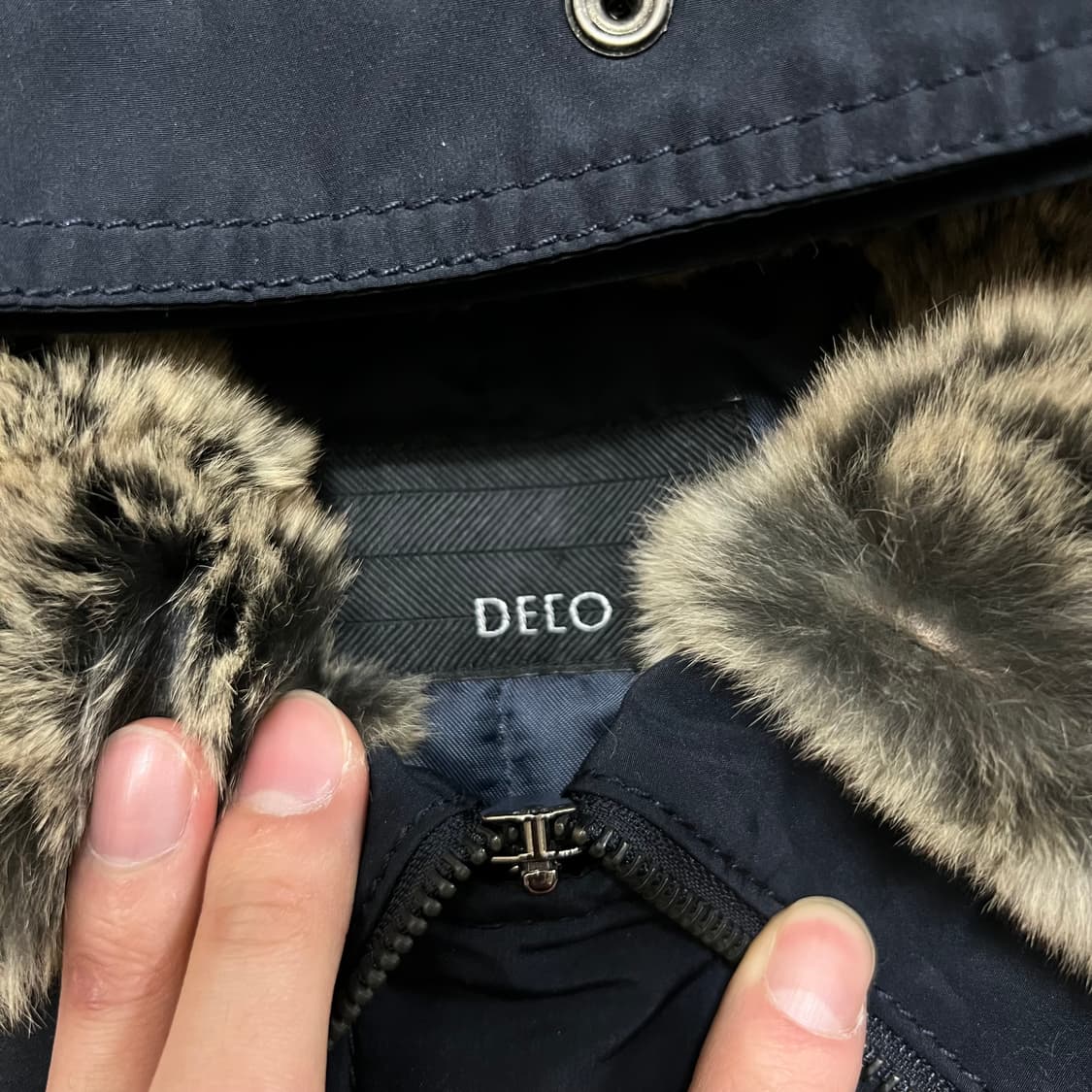 데코 여성 래빗퍼 트리밍 후드 N3B 야상패딩 점퍼 [네이비] S/90 상품이미지4