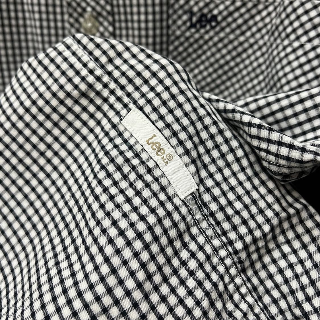 90s LEE 리 쌍방울 깅엄체크 셔츠 남방 105 상품이미지4