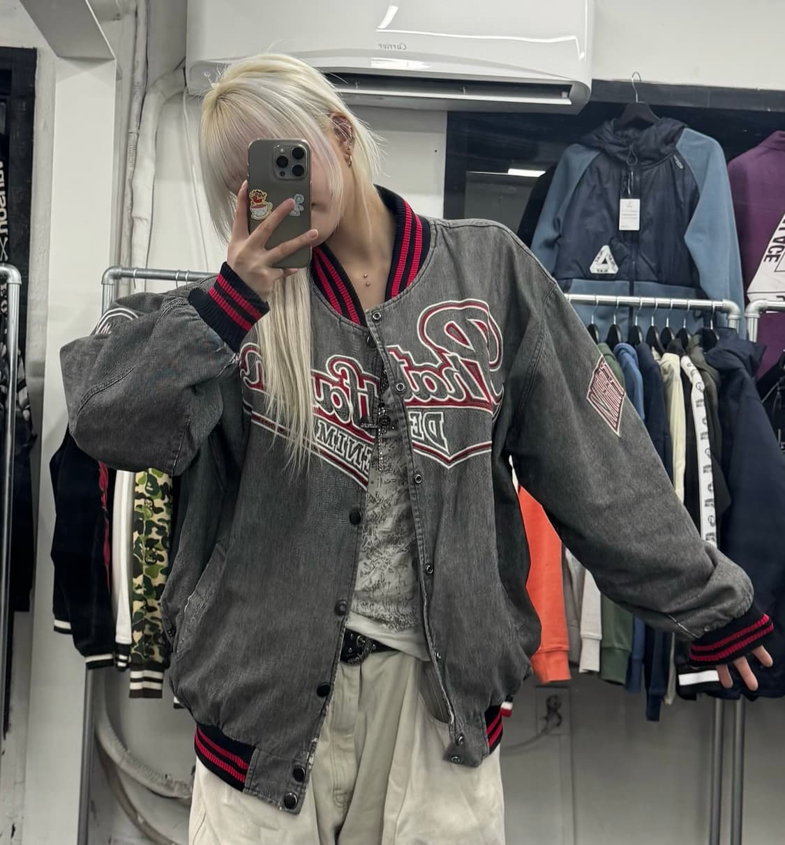 Phat Farm 팻 팜 올드스쿨 데님 바시티 상품이미지3