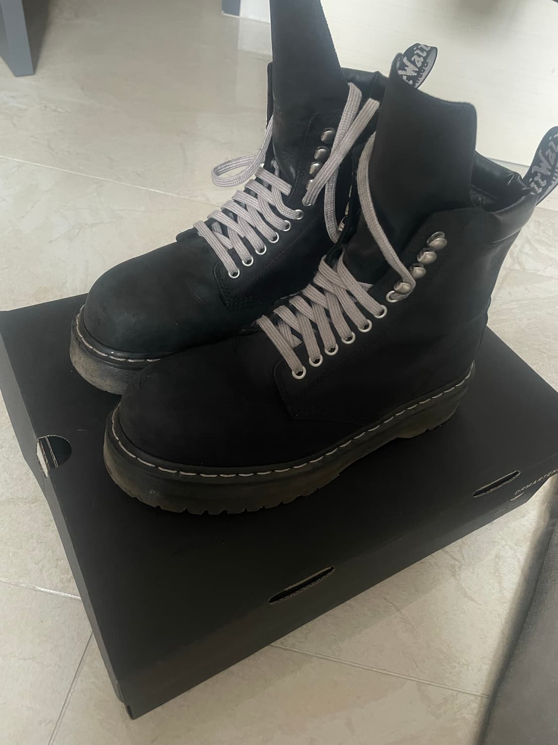 릭오웬스 닥터마틴 쿼드솔 스틸토 부츠UK7 상품이미지2