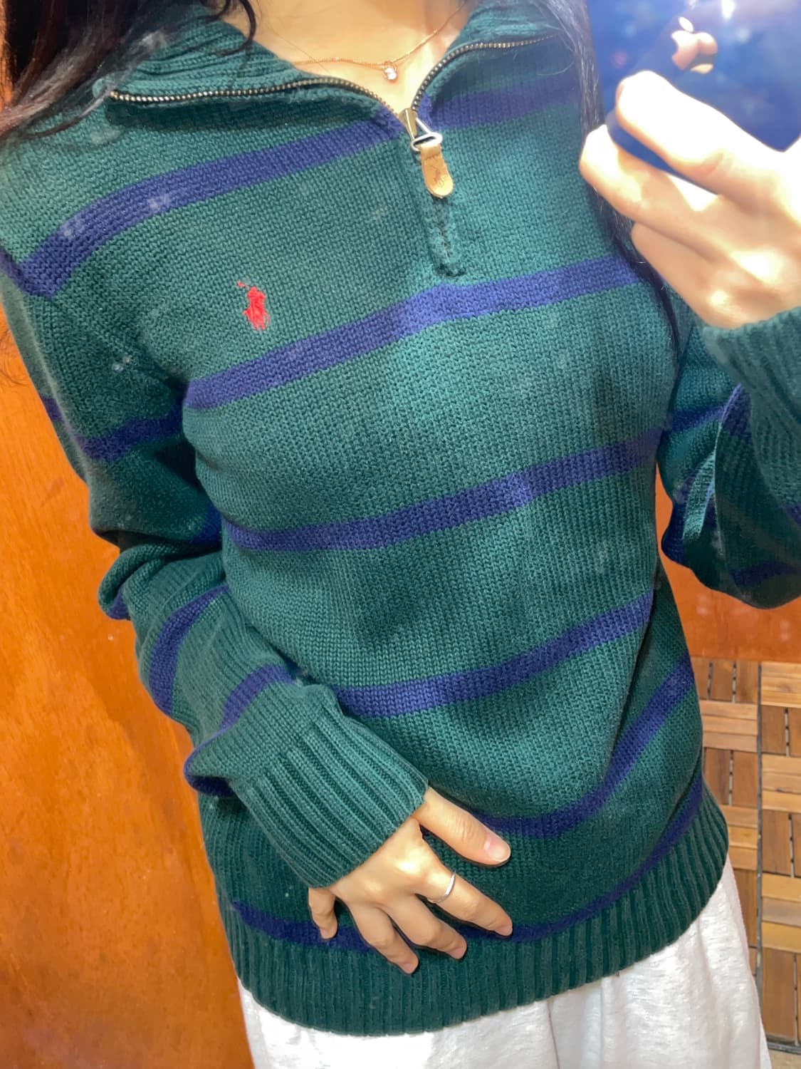 (L) POLO 폴로 랄프로렌 반집업 니트 상품이미지2