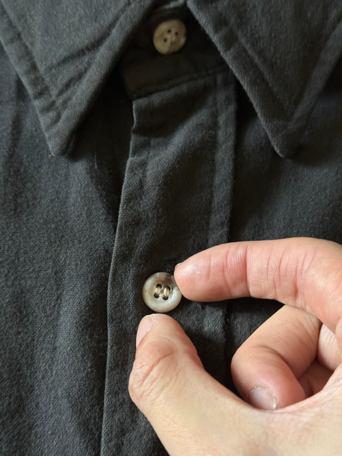 80s Five Brother USA Fade black 샤모아 셔츠 상품이미지5