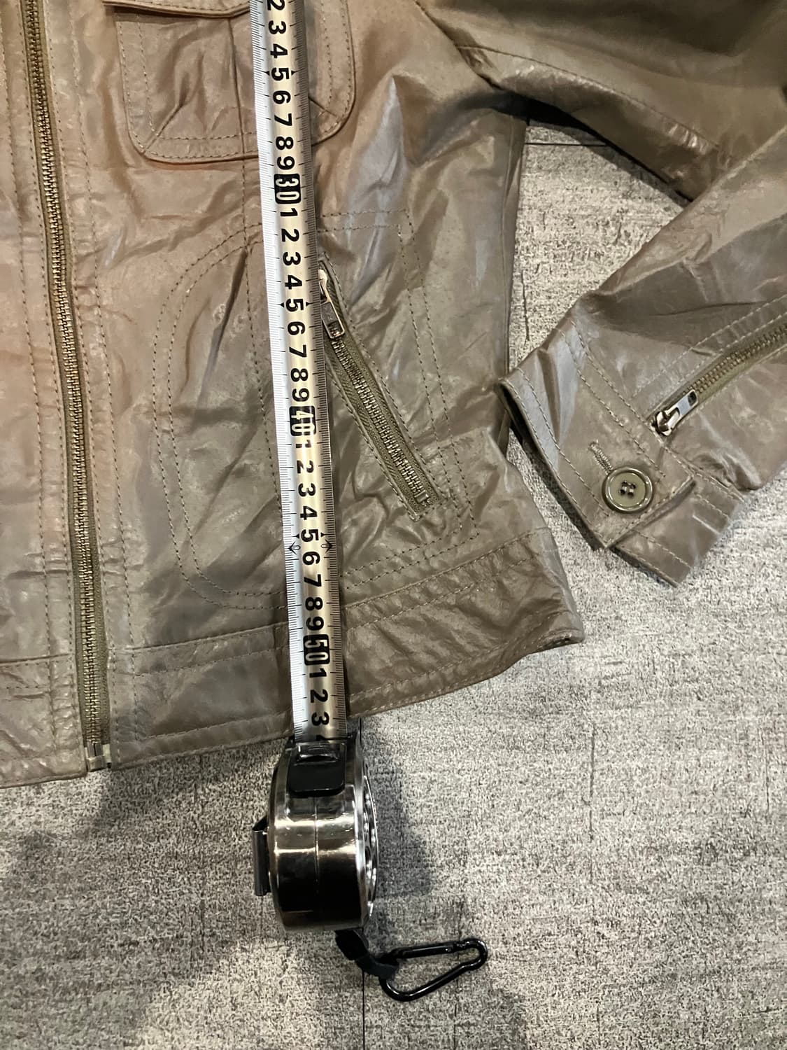 일본빈티지 Bdonna 핀터깔y2k 보헤미안 투포켓 레더자켓 상품이미지3