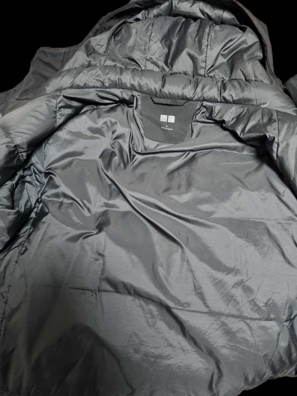 유니클로 하이브리드 다운 파카 L 라지 블랙 상품이미지6