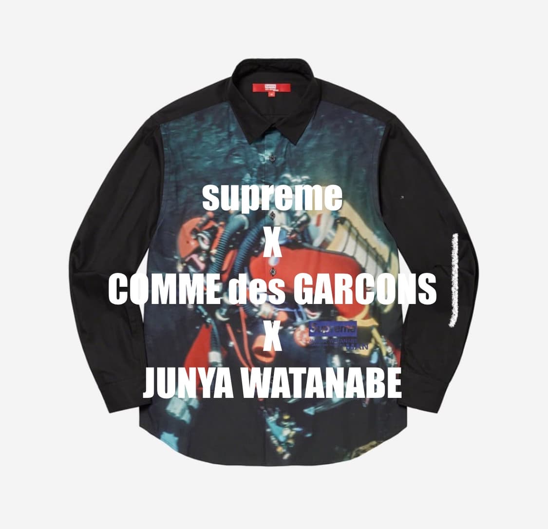[L] 슈프림 x 꼼데가르송 x 준야와타나베 맨 네이처 셔츠 상품이미지1