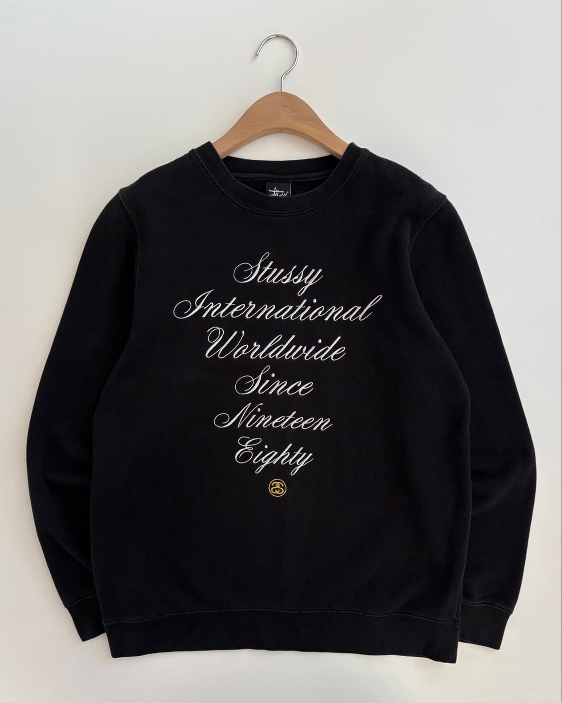 Stussy 스투시 레터링로고 블랙컬러 스웻셔츠 맨투맨 상품이미지3