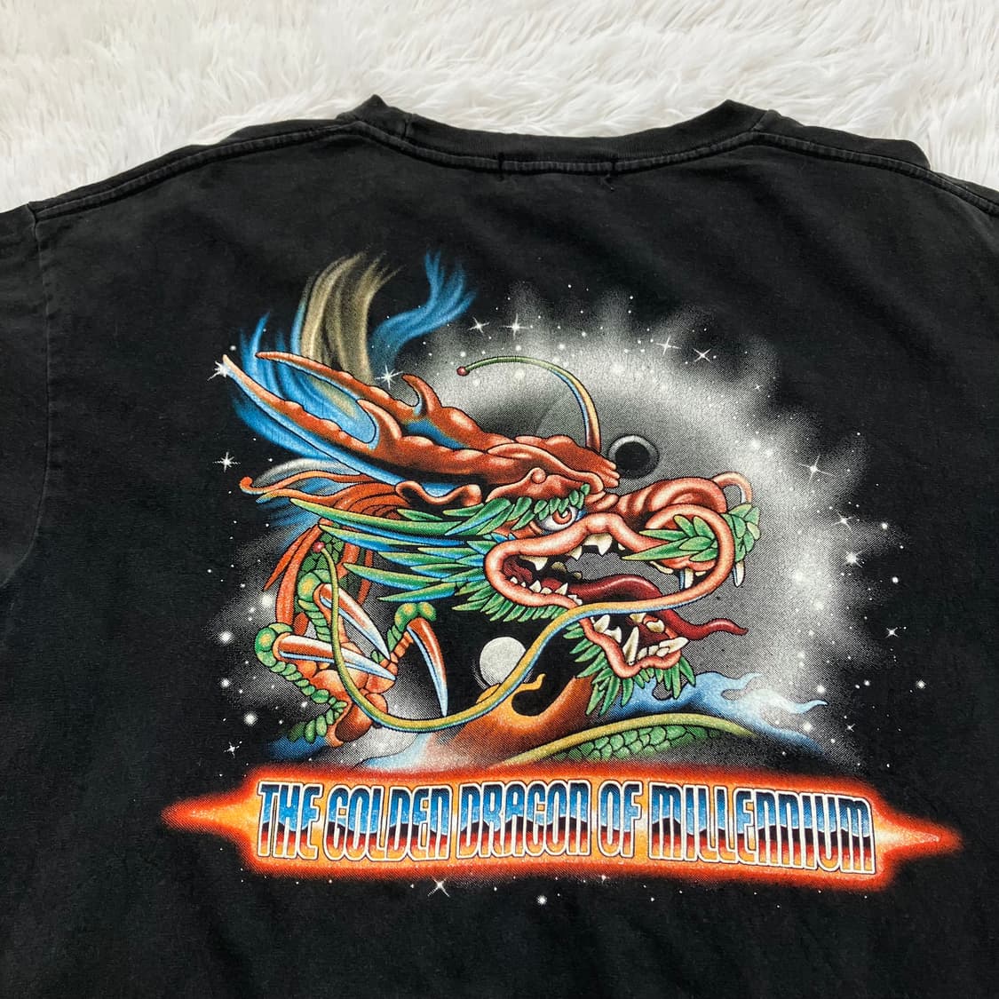 빈티지 오리엔탈 펄 드래곤 반팔 880 y2k 스트릿 모리 갸루 일본빈티 상품이미지5