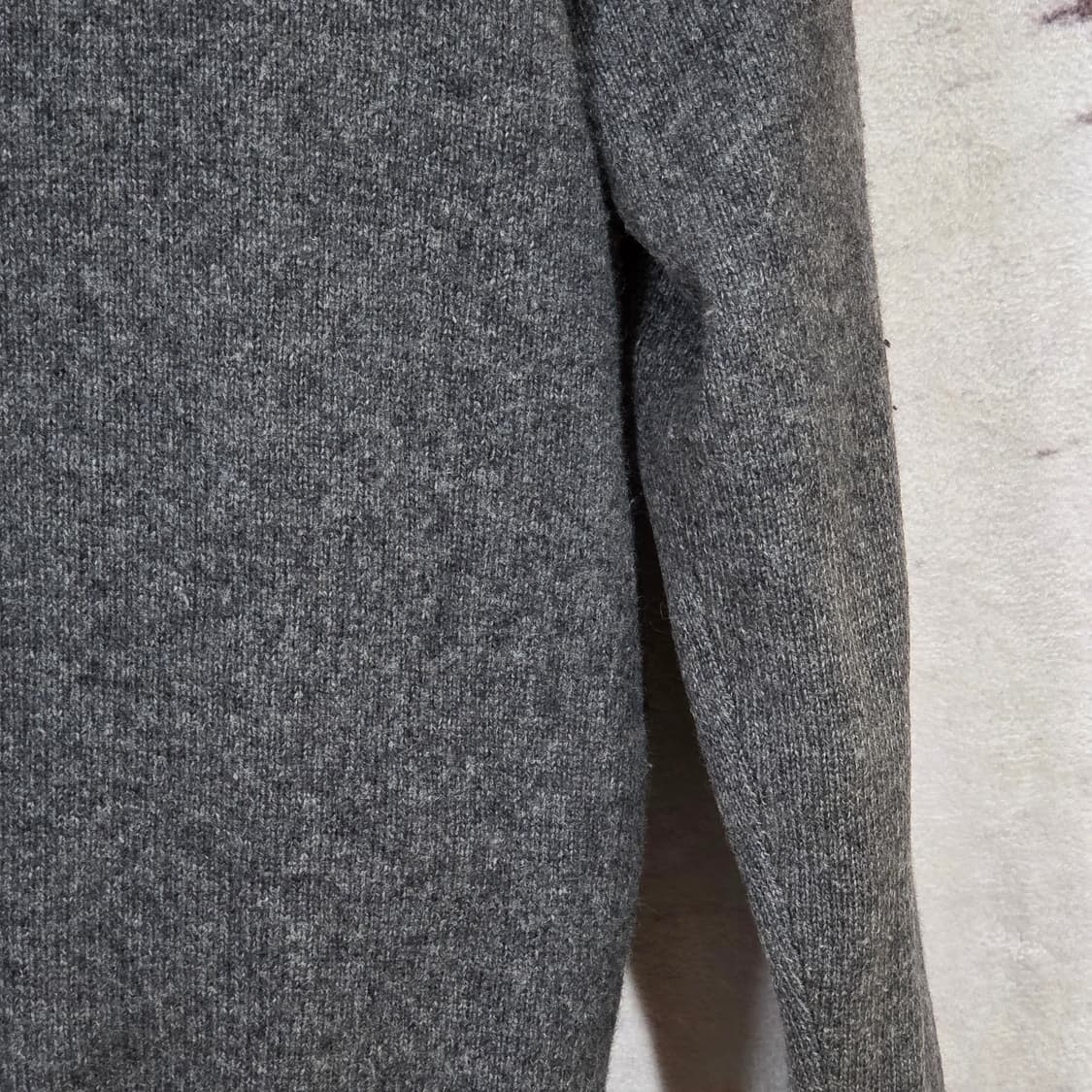 빈티지 챠콜 노르딕패턴 패디드 니트집업 상품이미지8