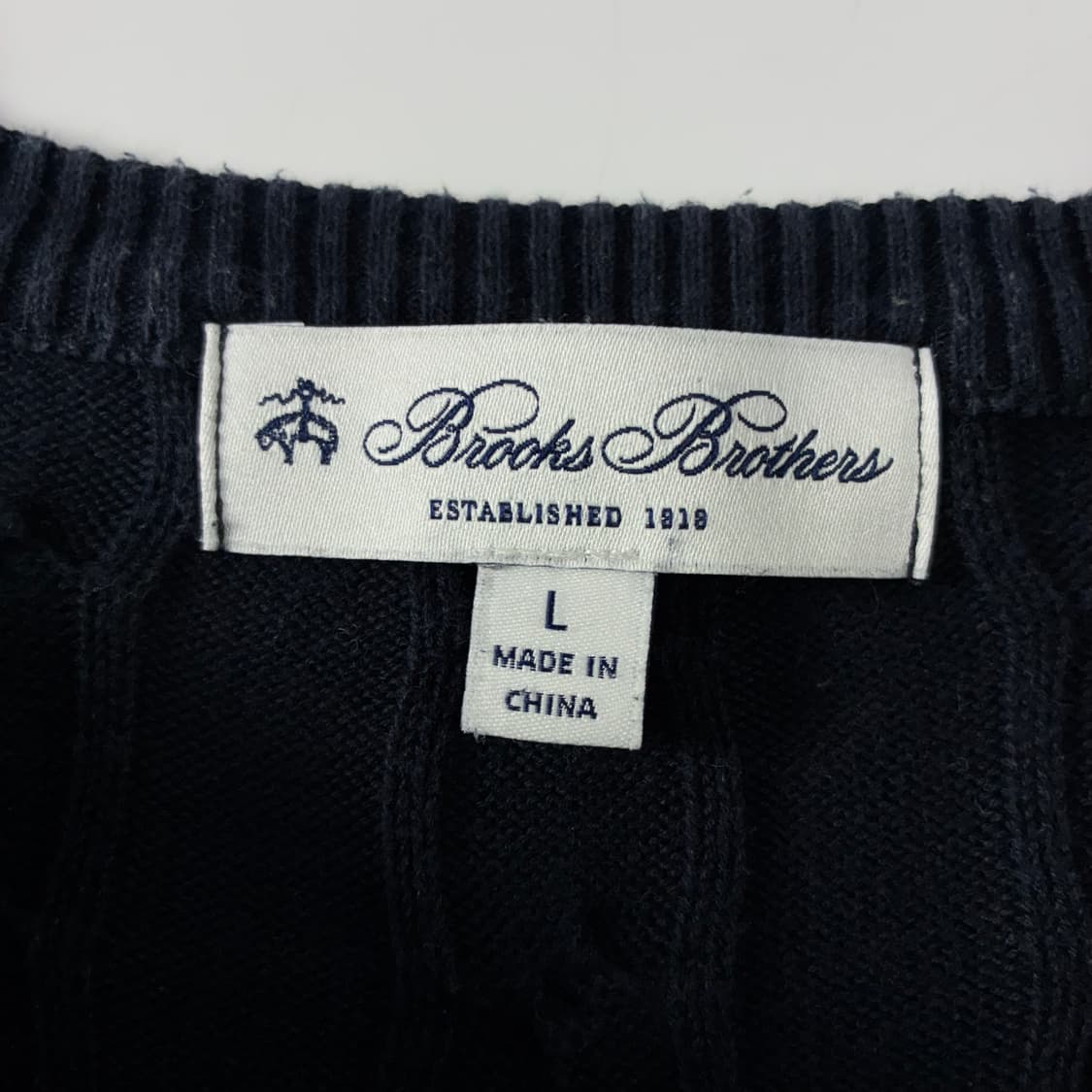 Brooks brothers  브룩스브라더스 코튼 셰틀랜드 꽈배기 니트 상품이미지4