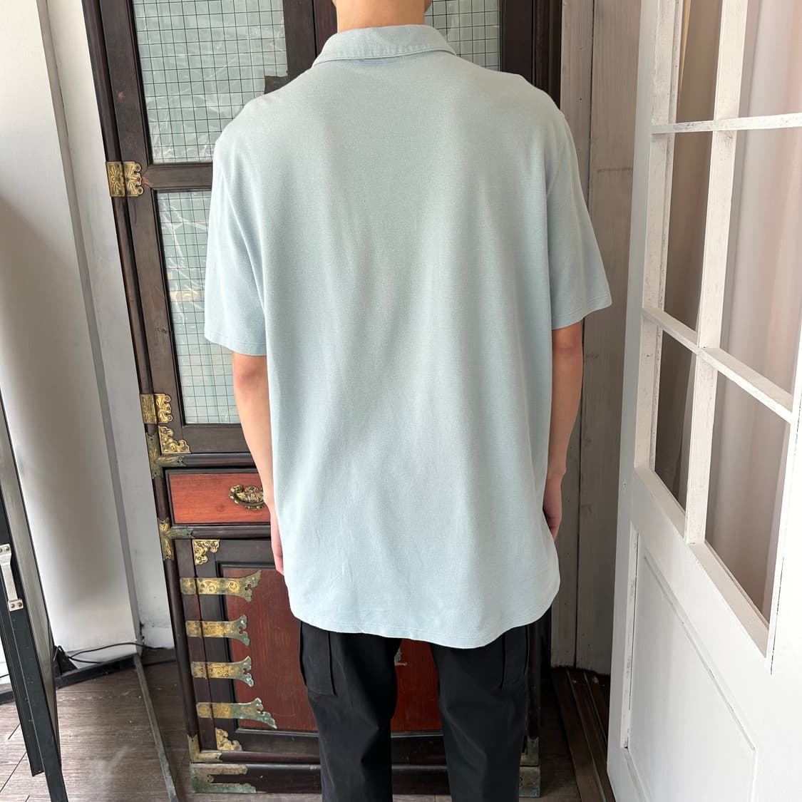 프라다 스포츠 체스트 포켓 폴로 셔츠 상품이미지3