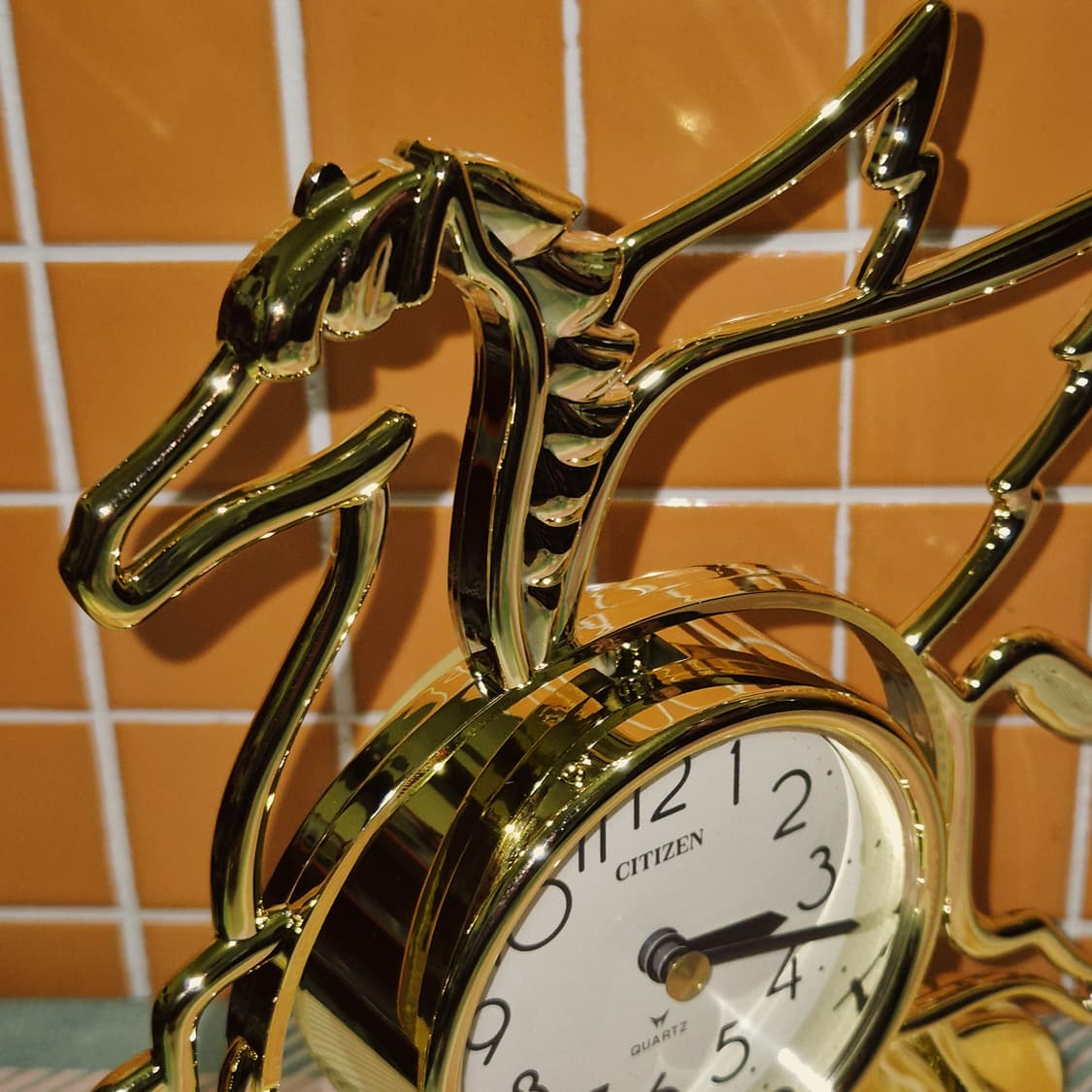 86s 시티즌 골드 페가수스 흔들 탁상 시계 상품이미지8