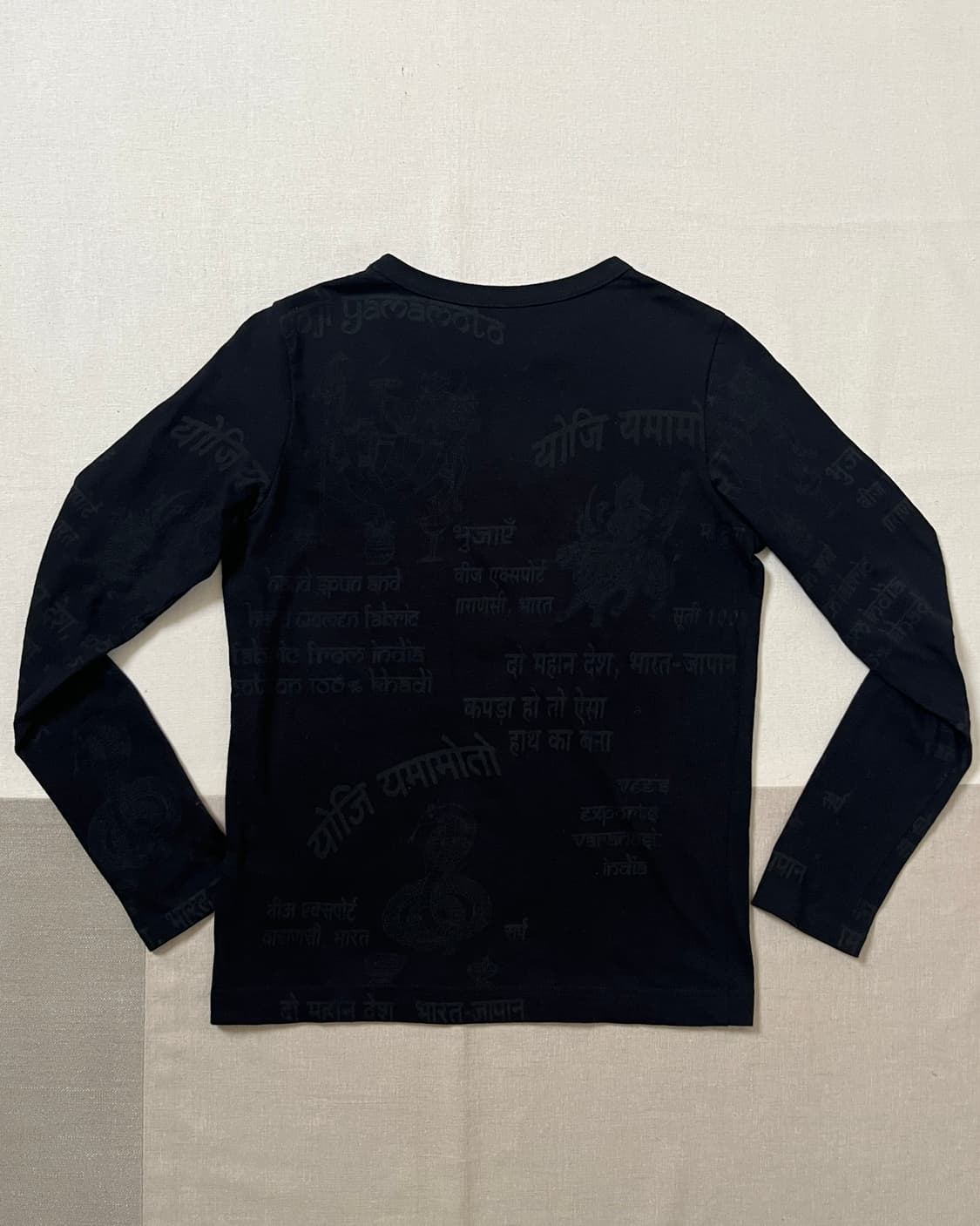 요지야마모토 힌디어 프린트 롱슬리브 티셔츠 yohji yamamoto 상품이미지5