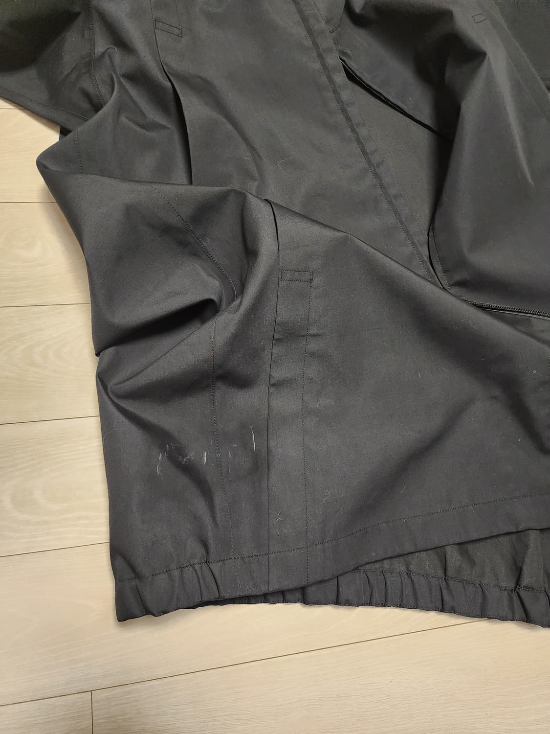 유니클로U 블록테크 후드 코트 블랙 L 피쉬테일 레인코트 모즈코트 상품이미지10