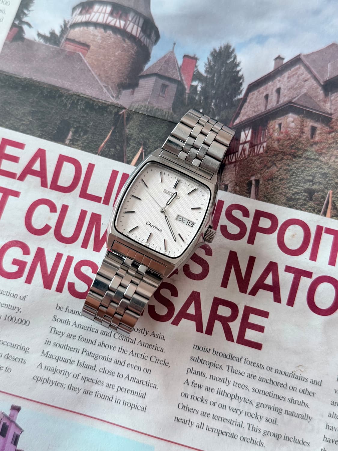 세이코 Seiko 쿼츠 크로노스 스퀘어 데이데이트  상품이미지2