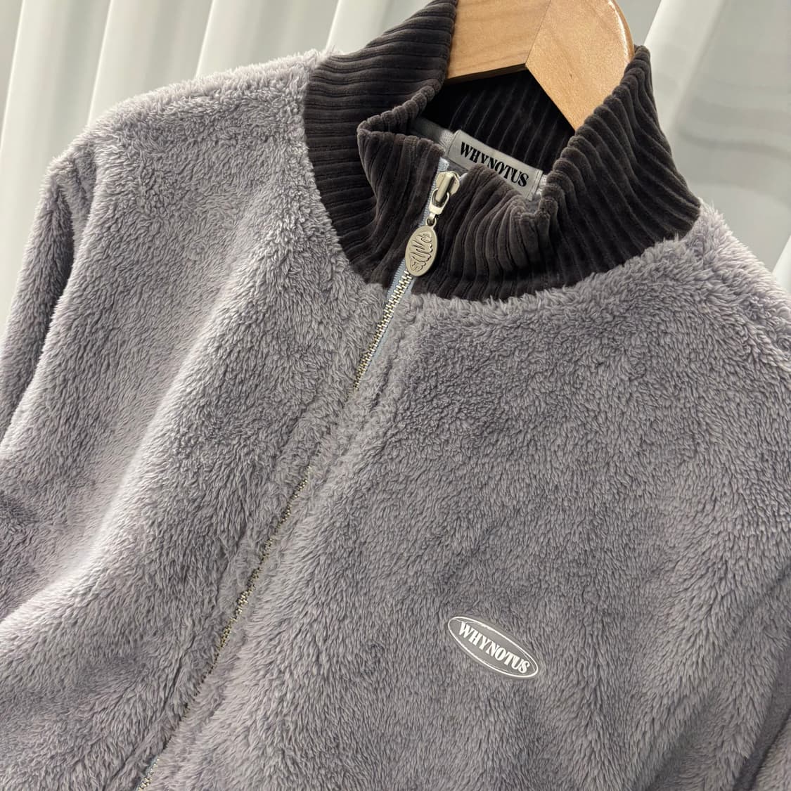 whynotus gray fleece zipup 상품이미지2