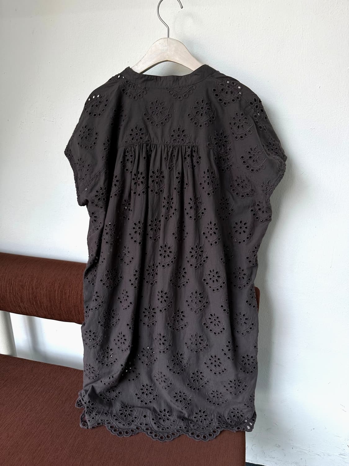 Punching design stitch cotton onepiece 상품이미지8