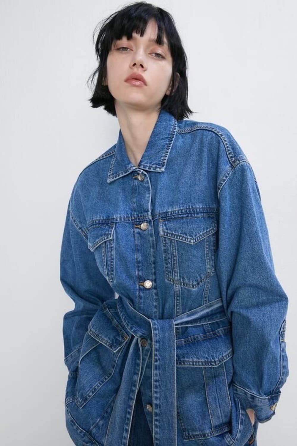 자라 데님 하프 자켓 상품이미지1