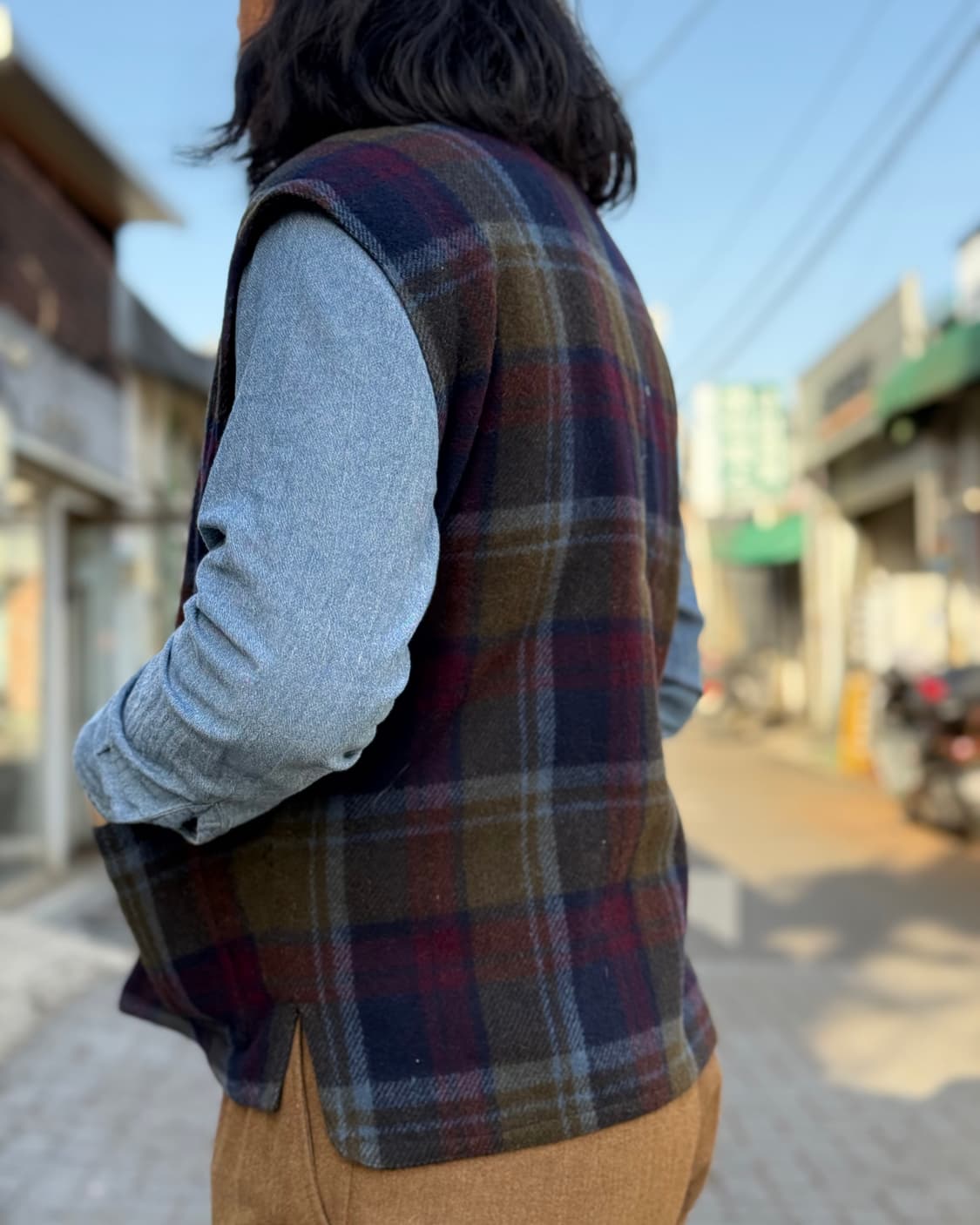 80-90‘s 라이프 어드벤쳐 울 블랜드 헌팅 베스트 L 상품이미지8