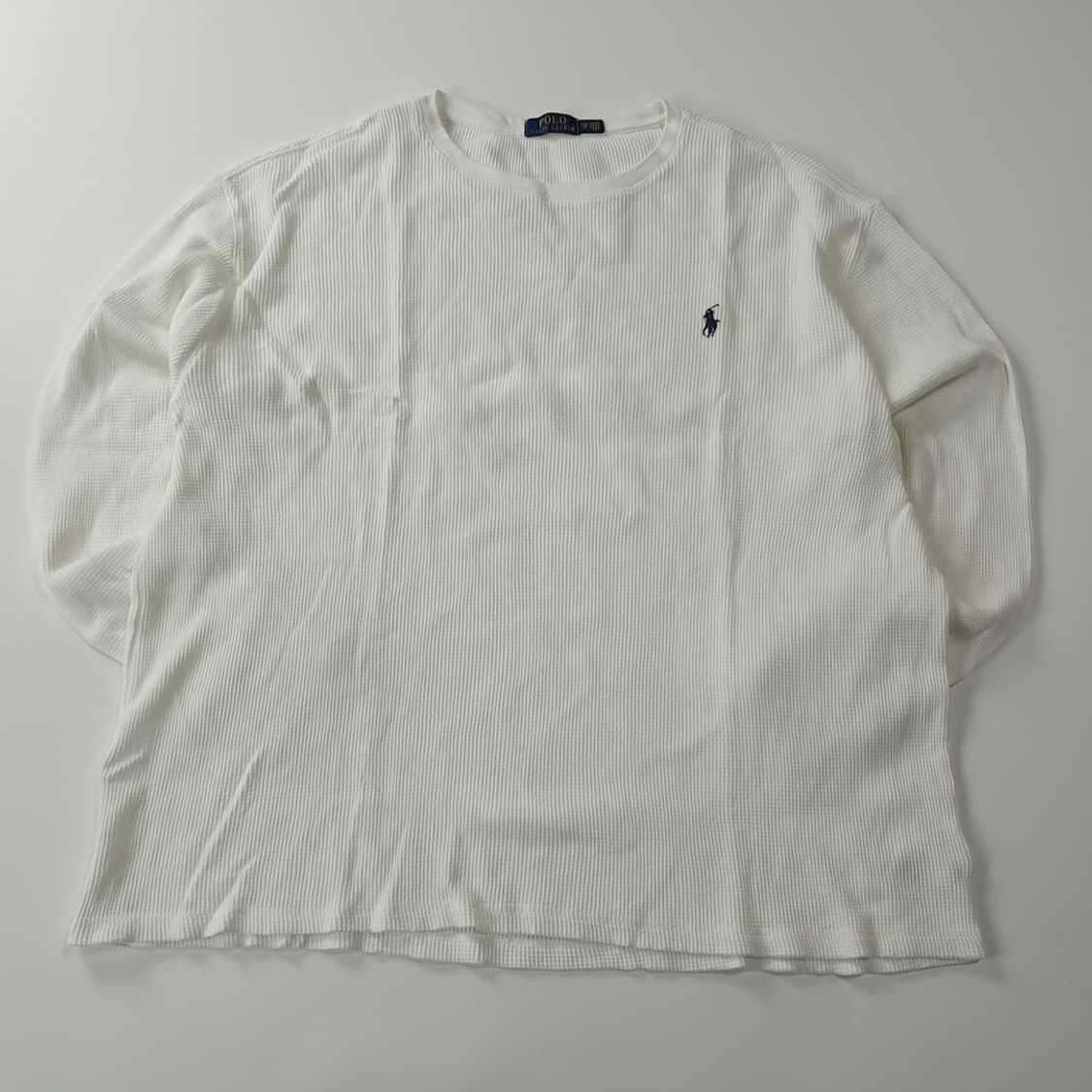 CK344 2XB 폴로 화이트 와플 티셔츠 상품이미지1